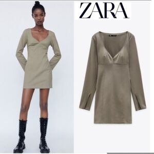 Zara SWEETHEART NECKLINE DRESS
